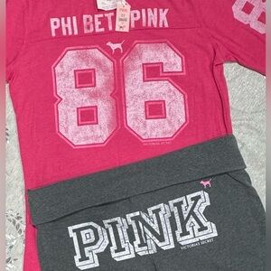 Victoria’s Secret PINK Vintage Phi Beta PINK Set NWT/NWOT M/L